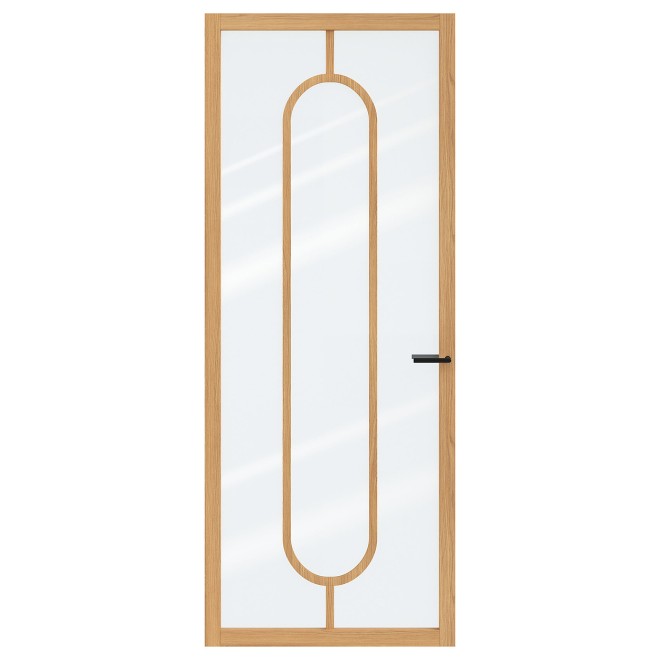 Binnendeur Skantrae SSL 14819 Blank Glas Natural Oak